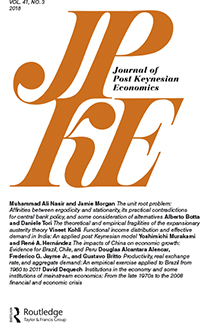 Cover image for Journal of Post Keynesian Economics, Volume 41, Issue 3, 2018