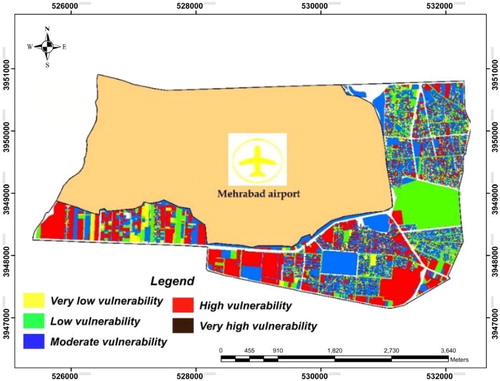 Figure 5. Generalized vulnerability mapping zone 9 of Tehran.