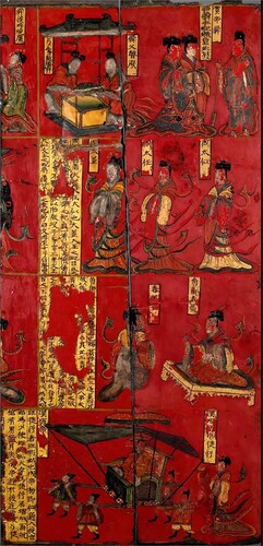 Figure 2. The lacquer painting screen (Detail). The tomb of Sima Jinlong (484 AD). Shanxi Museum, Taiyuan.