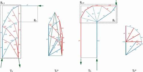 Figure 5. Simplified boundary and LAYOPT result.