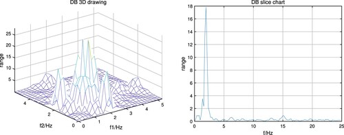 Figure 4. Traditional bispectrum three-dimensional map, slice map.