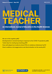 Cover image for Medical Teacher, Volume 44, Issue 5, 2022