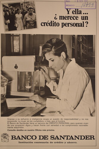 Figure 8. ‘And she… does she deserve a personal credit?’. Source: AHBE-BP. 1008 Banco de Santander sent to the BE reply from the BE 30 October 1967 (Martínez-Rodríguez & Batiz-Lazo, Citation2023b).