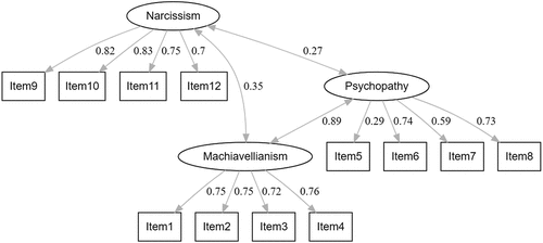 Figure 2. Path diagram of the CFA model.