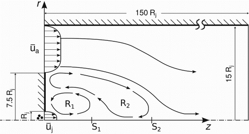 Figure 6. Geometry of the CBB test case according to Borée et al. (Citation2001).