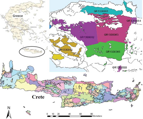 Figure 1. Study area (Rouvas area, Crete, Greece). Based on Kritsotakis and Pavlidou (Citation2013).