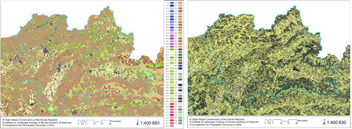 Figure 5. The ecosystem map for another region of Slovakia (Žilina region).