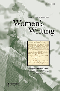 Cover image for Women's Writing, Volume 24, Issue 3, 2017