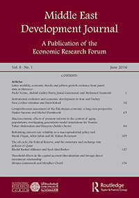 Cover image for Middle East Development Journal, Volume 8, Issue 1, 2016