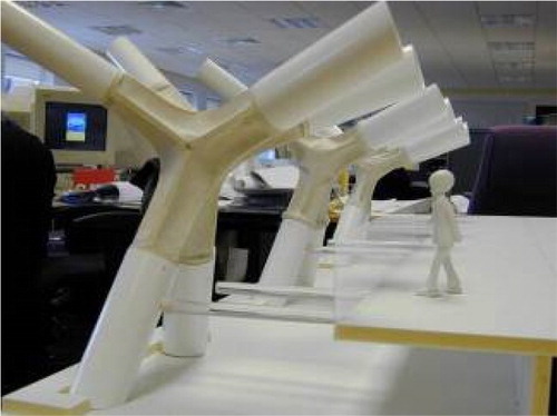 Figure 1. Computer screens and physical models.