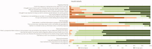 Figure 2. Preconceptional health beliefs amongst men.