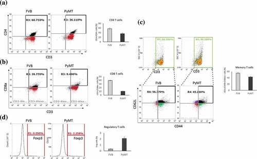 Figure 3. Alterations of T cell subpopulationss in the TDLNs