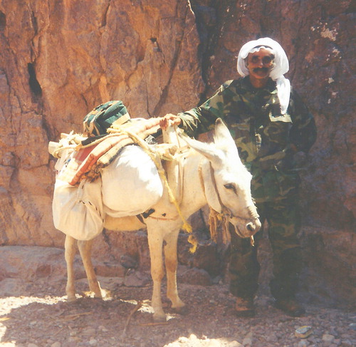 Abu Fawaz in 2000 at the start of a trek up the Wadi Burwas trek. See ‘‘Finding Out’: An Expedition in Southern Jordan’, CBRL Newsletter 2001, 11–14