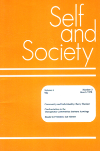 Cover image for Self & Society, Volume 6, Issue 3, 1978