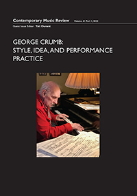 Cover image for Contemporary Music Review, Volume 41, Issue 1, 2022