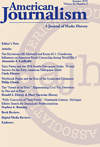 Cover image for American Journalism, Volume 36, Issue 3, 2019