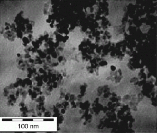 Figure 23.  TEM image of zinc aluminate nanoparticles used as catalysts (82). Reprinted © 2010.