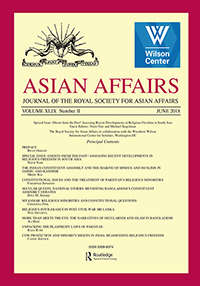 Cover image for Asian Affairs, Volume 49, Issue 2, 2018