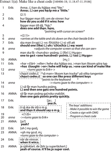 Extract 1(a). Make like a cheat code.