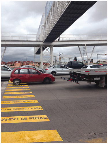 Figure 5. Writing stories on the streets of the city. Tec De Monterrey, Campus Puebla, School of Architecture, bachelor’s program, Words in Place Project, Puebla, Students: Andrea Margarita Tellez Ontiveros, Milena Elizabeth Dzib Rodriquez, Celeste Castillo Vargas.