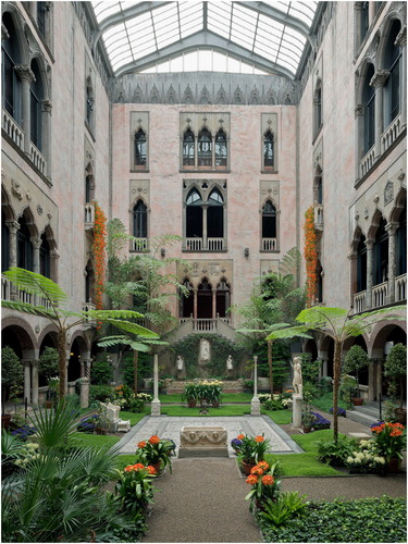 Figure 1. Courtyard with nasturtium display, Isabella Stewart Gardner Museum, Boston. Photo: Sean Dungan.