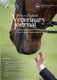 Cover image for New Zealand Veterinary Journal, Volume 72, Issue 5, 2024