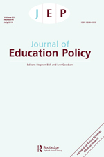 Cover image for Journal of Education Policy, Volume 29, Issue 4, 2014