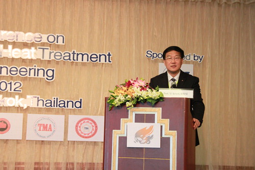 IFHTSE President 2012–2013 Xu Kewei opens the 1st International Conference on Energy Management in Heat Treatment and Surface Engineering, June 2012, Bangkok