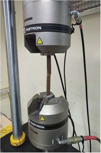 Figure 1. Testing setup for tensile test.