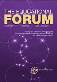 Cover image for The Educational Forum, Volume 87, Issue 2, 2023
