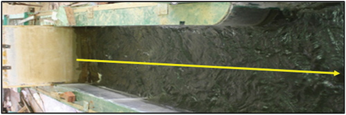 Figure 16. Water surface profile, Flow under Gate.