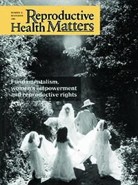 Cover image for Sexual and Reproductive Health Matters, Volume 4, Issue 8, 1996