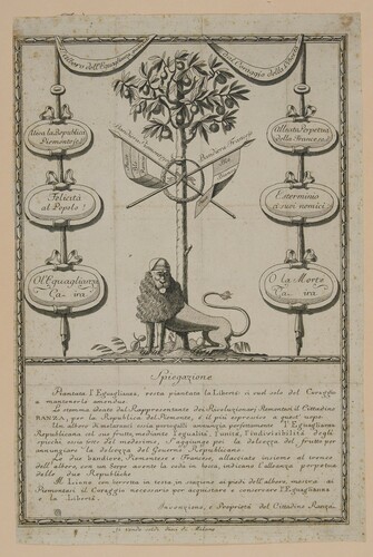 FIGURE 2 Stemma repubblicano designed in 1798 by Giovanni Ranza. Milan, CRS Achille Bertarelli.