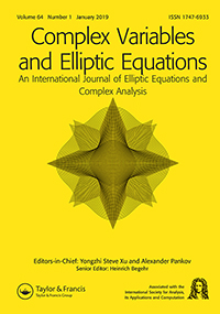 Cover image for Complex Variables and Elliptic Equations, Volume 64, Issue 1, 2019
