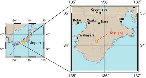 Figure 1. Location of test site in Nara Prefecture, Japan.