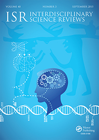 Cover image for Interdisciplinary Science Reviews, Volume 40, Issue 3, 2015