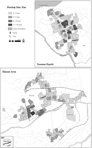 Figure 4. The spatial distribution of lots according to housing size.