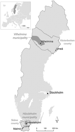 Figure 1. Case study areas and locations of conducted interviews.