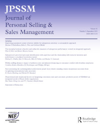 Cover image for Journal of Personal Selling & Sales Management, Volume 42, Issue 3, 2022