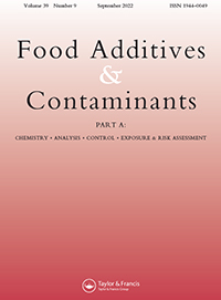 Cover image for Food Additives & Contaminants: Part A, Volume 39, Issue 9, 2022
