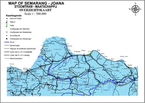 Figure 2. Map of Semarang Joana Stoomtrammatschappij.