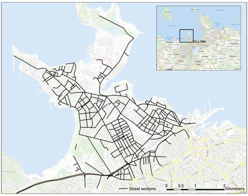 Figure 3. Map of the pilot area in Tallinn.