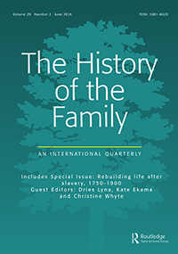 Cover image for The History of the Family, Volume 29, Issue 2, 2024