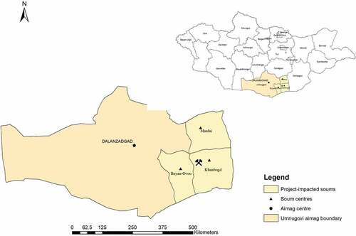 Figure 3. Location of the Oyu Tolgoi mine.