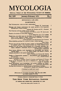 Cover image for Mycologia, Volume 65, Issue 1, 1973