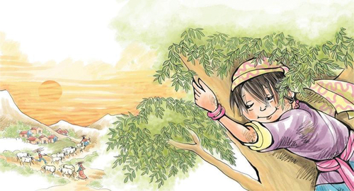 Figure 6. Dichi with her favourite ash tree (Manokaran Citation2015).