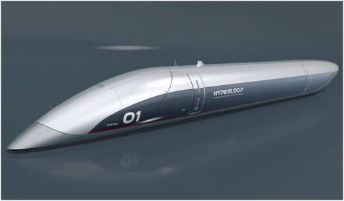 Figure 3. Hyperloop capsule body prototype (Hyperloop Transportation Technologies Citation2019).