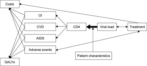 Figure 2 Inter-relationships between the different components of the model.