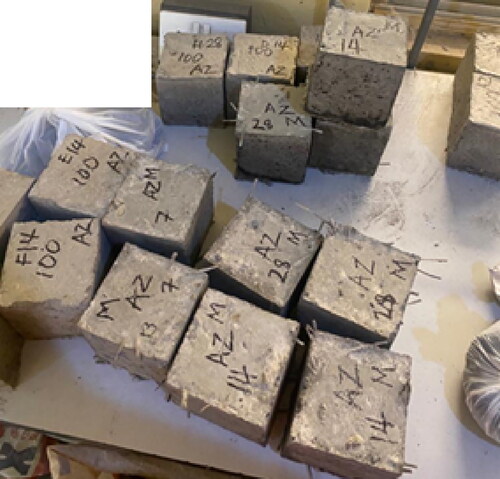 Figure 7. Fabricated concrete cube samples.