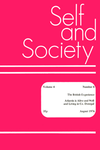 Cover image for Self & Society, Volume 4, Issue 8, 1976